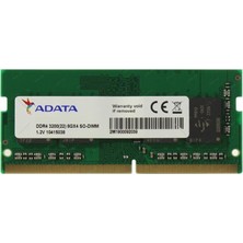 Binbir Göz Bilgisayar Adata 8gb 3200MHZ Ddr4 Notebook Ram Bulk ADTSO3200/8