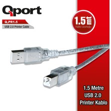 Binbir Göz Bilgisayar Qport Q-Pr1.5 USB 2.0 Yazıcı Kablosu 1.5 mt