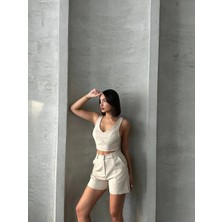 K&A Şortlu Keten Takım S255014
