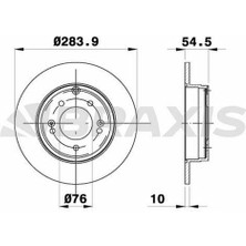 Braxis Arka Fren Dısk Aynası Sonata V 2.0 Vvtı / 2.0 Crdı / 2.4 / 3.3 05 Sonata Vı 2.4 09