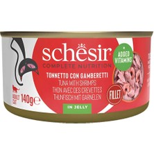 Schesir Jöle İçinde Ton Balığı İle Karidesli Yetişkin Kedi Konservesi 140gr