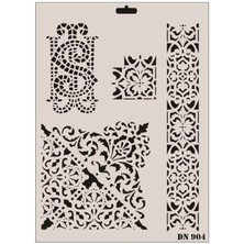 K&A Rich Dantel Seri DN-904 Stencil 35X25 cm