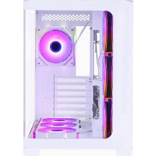 Binbir Göz Bilgisayar Gamebooster GB-G2851BW 7x Argb Fan Atx Sea Vıew Usb3.0 Beyaz Kasa