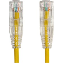 Binbir Göz Bilgisayar Ager AC-602-0015 15CM Utp Slım Cat6 Patch Kablo Sarı Cu, Lszh Awg 28