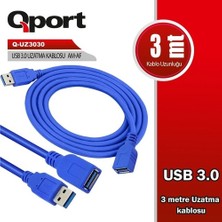 Binbir Göz Bilgisayar Qport Q-UZ3050 USB 3.0 USB Uzatma Kablosu 5 mt