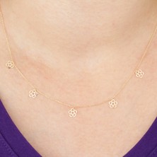 Glorria Altın Papatya Kolye