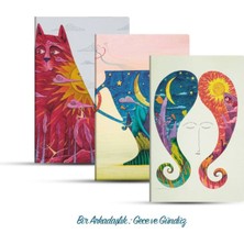 Binbir Göz Kitap Üçlü Çizgisiz Defter Seti: Bir Arkadaşlık: Gece ve Gündüz