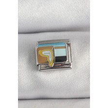 Shopwave 316L Çelik Gümüş Renk Renkli Portre Model Nomination Charm