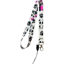Cute Panda Temalı Boyun Askı Ipi (B12)