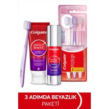 Colgate Optic White Purple Beyazlatıcı Set Diş Macunu 75 ml +Purple Serum 40 Ml+Gentle Clean 2+1 Diş Fırçası