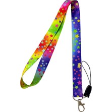 Ranibow Stars Temalı Boyun Askı Ipi (B115)