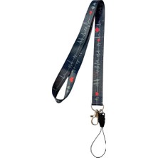 Kalp Grafiği Temalı Boyun Askı Ipi (B43)