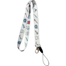 Beyaz Diş Temalı Boyun Askı Ipi (B44)