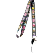 Baykuş Temalı Boyun Askı Ipi (B2)