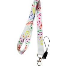 Renkli Notalar Temalı Boyun Askı Ipi (B67)