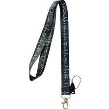 Patili Ekg Temalı Boyun Askı Ipi (B121)