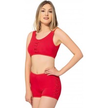 Markahit Argisa Tüllü Detaylı Şortlu Bikini