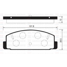 SANGSIN Xmpdby Arka Fren Balata Mazda 323 Lantis 1.8l Bp Dohc Bj 99-01 / 626 Fs Gf 98-01 / Mazda 6 2.0l Lf-De Gg Gh 02-
