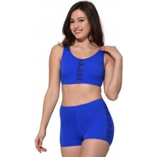 Markahit Argisa Tüllü Detaylı Şortlu Bikini
