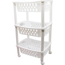 Shopwave 3 Katlı Sepet Düzenleyici  - Raf Ünitesi Tekerlekli 400X295X700MM (5047)