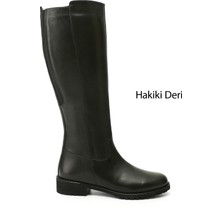 Gönderi(r) Kadın   Fermuarlı Kauçuk Taban Hakiki Deri Çizme