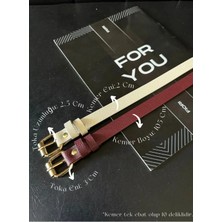 Fiori 2'li Gold Kare Tokalı Ince Kadın Kemeri Bel Kemeri, Elbise Kemeri, Etek Kemeri, Pantolon Kemeri