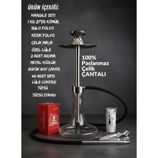 %100 Çelik Nargile Takımı (Profesyonel Seri) % 100 Duman Performansı Ekomomik Paket