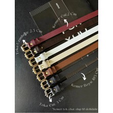 Fiori 7'li Gold Kare Tokalı Ince Kadın Kemeri Bel Kemeri, Elbise Kemeri, Etek Kemeri, Pantolon Kemeri