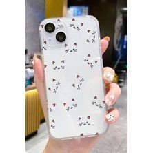 3gen Case iPhone 15 Uyumlu Sevimli Kediler Desenli Şeffaf Silikon Kılıf