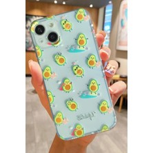 3gen Case iPhone 15 Uyumlu Minik Avakadolar Desenli Şeffaf Silikon Kılıf