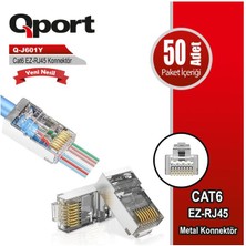 Binbir Göz Bilgisayar Qport Q-J601Y Cat6 Metal Yeni Nesil 50 Li Konnektör