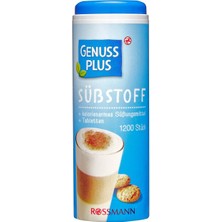Genuss Plus Tatlandırıcı Tablet 1200 Adet Kalorisi Düşük Şeker İçeriğiyle Sağlıklı Seçim