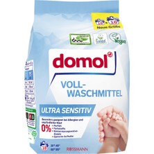 Domol Ultra Sensitiv Beyazlar İçin Toz Deterjan 1215 gr 18 Yıkama Renk Koruma Standart Koku