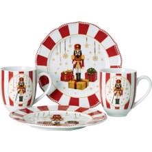 Hutschenreuther Christmas Love Red 4 Parça Kupa&tabak Seti