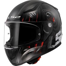 Ls2 Rapıd 2 Clawn Mat Siyah-Gri-Kırmızı Kask