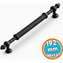 Nzb Mobilya Çekmece Mutfak Dolabı Dolap Kapak Kulpları Kulbu Siyah Metal Kulp 192 mm (19.2 Cm)