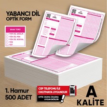 Karakutu Yayınları Yabancı Dil (Yökdil, Yds ve Ydt) Deneme Sınavları Için 500 Adet Optik Form