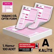 Karakutu Yayınları Yabancı Dil (Yökdil, Yds ve Ydt) Deneme Sınavları Için 100 Adet Optik Form