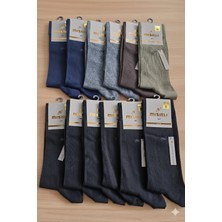 Mısırlı; Organik Pamuk Erkek Soket Çorabı;  Mevsimlik;  Asorti 12'li Kutu