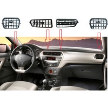 Peugeot 301 - Citroen C-Elysee Havalandırma Izgarası Difüzör Orta Yan Sağ-Sol Takım 4 Adet