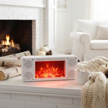 Tuncel Store Alev Şömine Efektli Bluetooth Hoparlör Beyaz