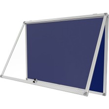 Hugo Kırtasiye 70X100 cm Alüminyum Kilitli Kapaklı Ince Camekanlı Ilan Duyuru Sunum Pano