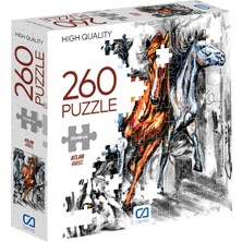Ca Games Atlar 260 Parça 33X48CM Çocuk ve Yetişkin Için Hobi Puzzle Yapboz Yenilenen Serisi