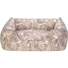 Lvsqvr Pet Comfort Alpha  Açık Kahverengi-Beyaz Köpek Yatağı M 80X65CM