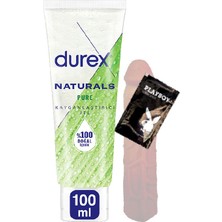 Durex Naturals Pure Jel 100 ml + 4cm Dolgulu Penisuzatmalı Gerçekçi Peniskılıfı 17CM Büyüklüğünde A-EP019
