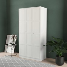 T&B Toprak 3 Kapaklı Eko Bazalı Gardırop - Mdf Kapak