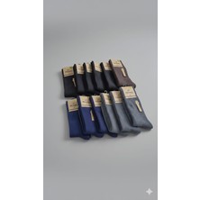 Mısırlı; Organik Pamuk Erkek Soket Çorabı; Kışlık;  Asorti 12'li Kutu