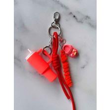 Rossev Charm Termos Figürlü Anahtarlık - Çanta Charm (Neon Turuncu Terlik Modeli)