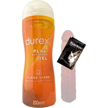 Durex Ylang Ylang Jel 200ML + Kayganlaştırıcıjel Hediyeli Peniskılıfı Seti 4 cm Uzatmalı 17 cm Boy A-EP019
