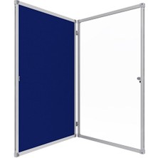 Hugo Kırtasiye 90X120 cm Alüminyum Kilitli Kapaklı Ince Camekanlı Ilan Duyuru Sunum Pano